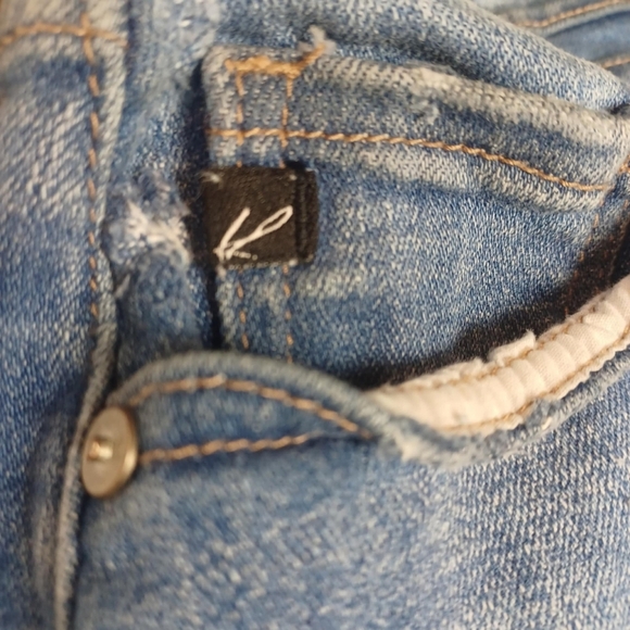 Kancan Raw Cut Off Women Jean Shorts High Waisted‎ Size 25 Double Button Fly - Picture 8 of 9